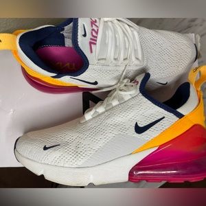 Nike Air max 270 white/ midnight navy for women’s 6.5